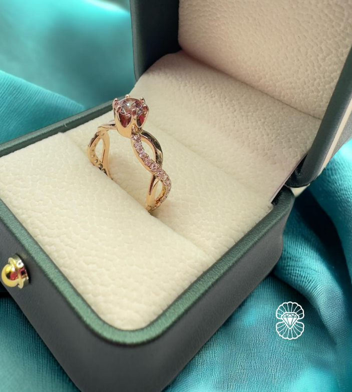 Anillo de Compromiso en Oro Rosa