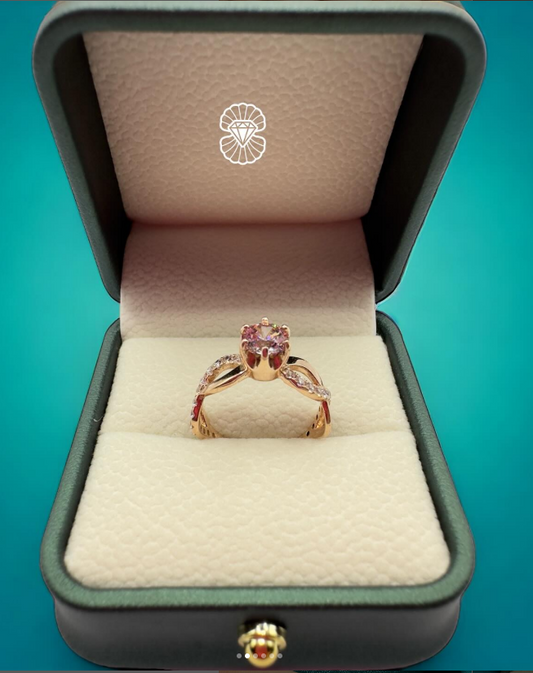 Anillo de Compromiso en Oro Rosa