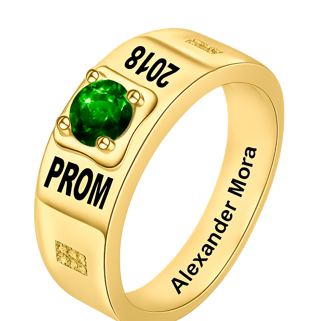 Anillos de Graduación Personalizados en Oro