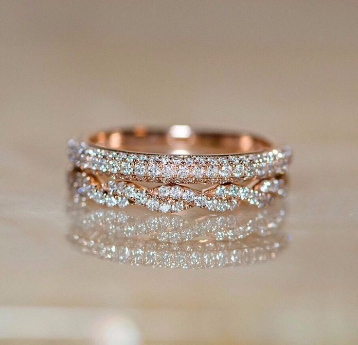 Anillos de Boda de Dama en Oro Rosa