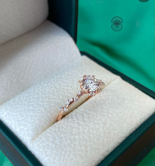 Anillo de Compromiso Oro Rosa