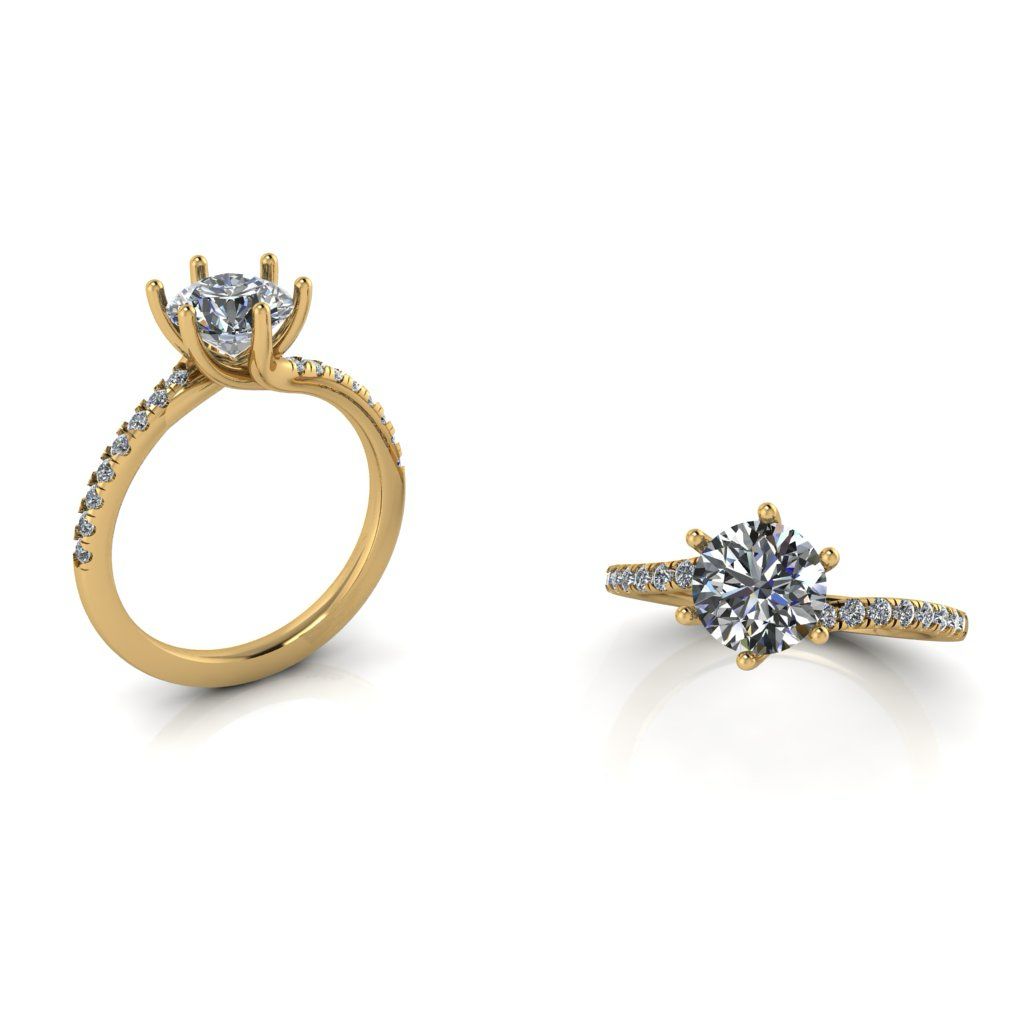 Anillo de Compromiso en Oro Blanco