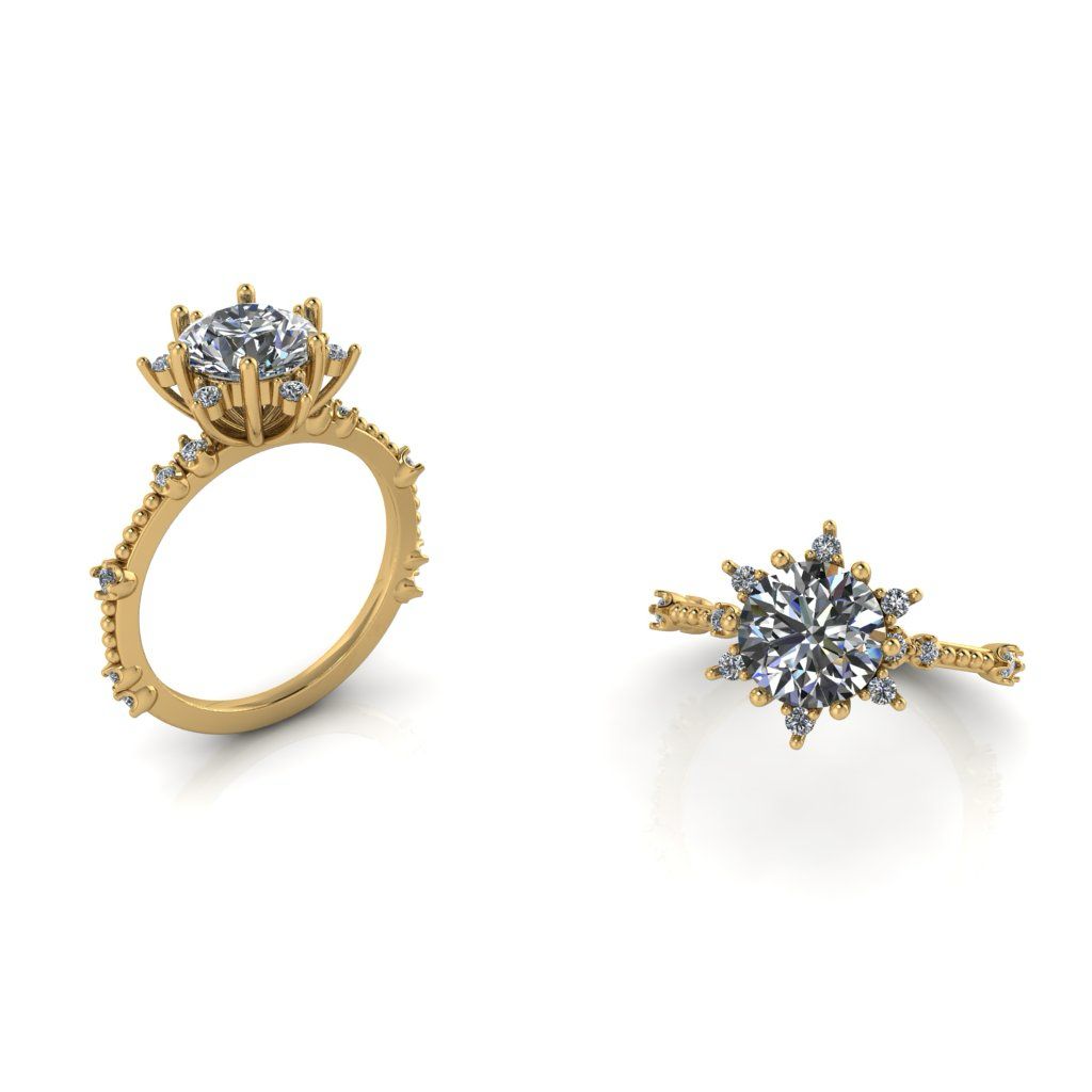 Anillo de Compromiso Diseño de Sol