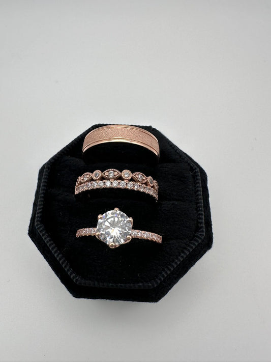 Trío de Anillos de Boda