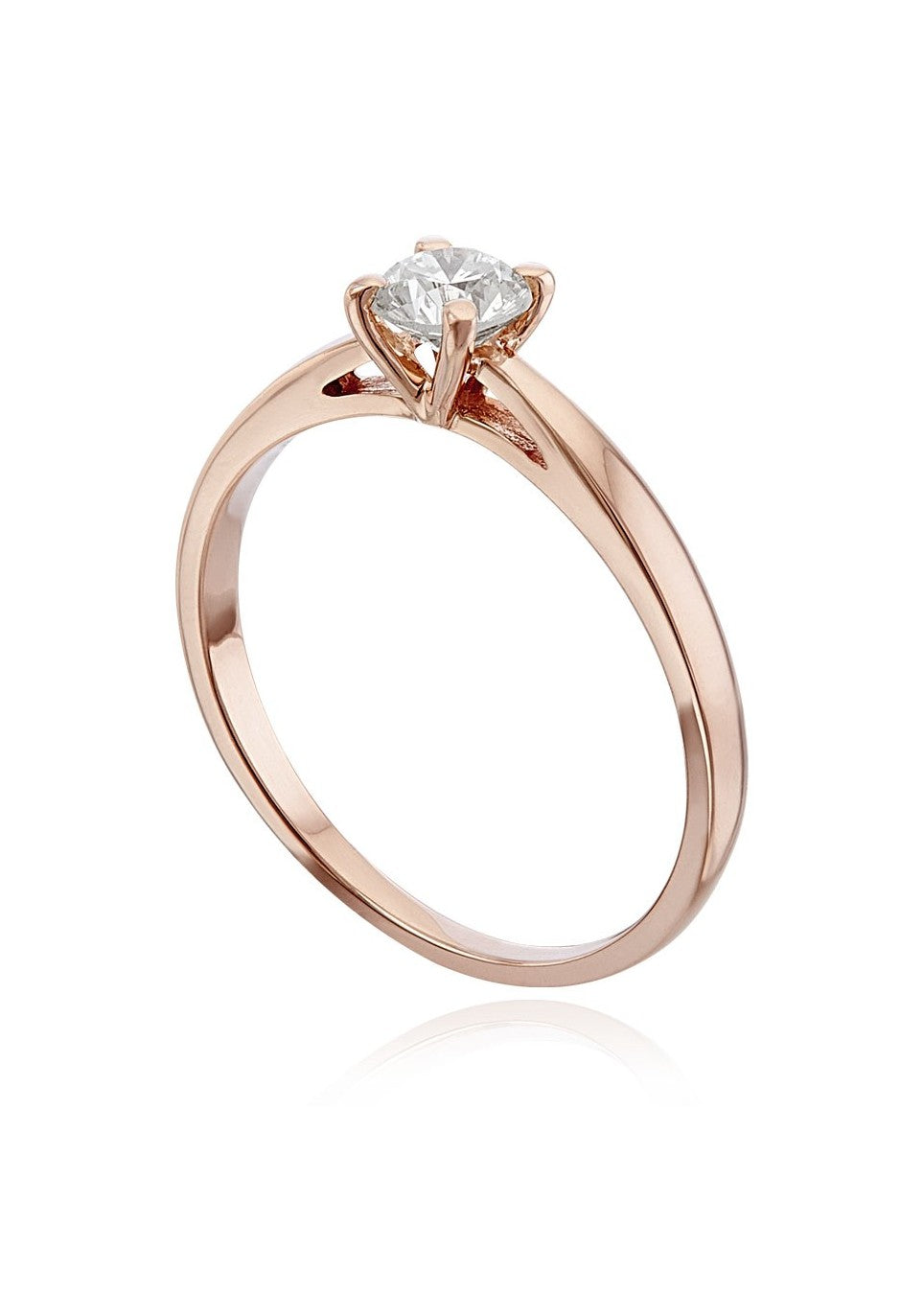 Anillo de Compromiso en Oro Rosa de 10 kilates