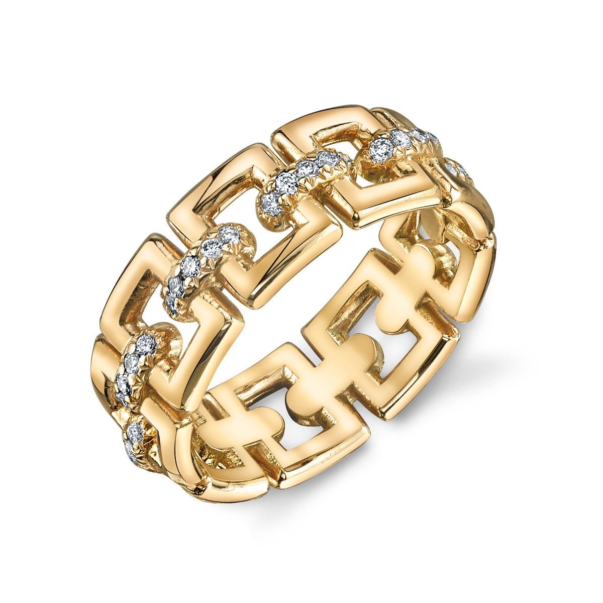 Anillo Casual Estilo Eslabón en Oro