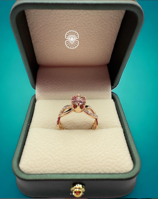 Anillo de Compromiso en Oro Rosa