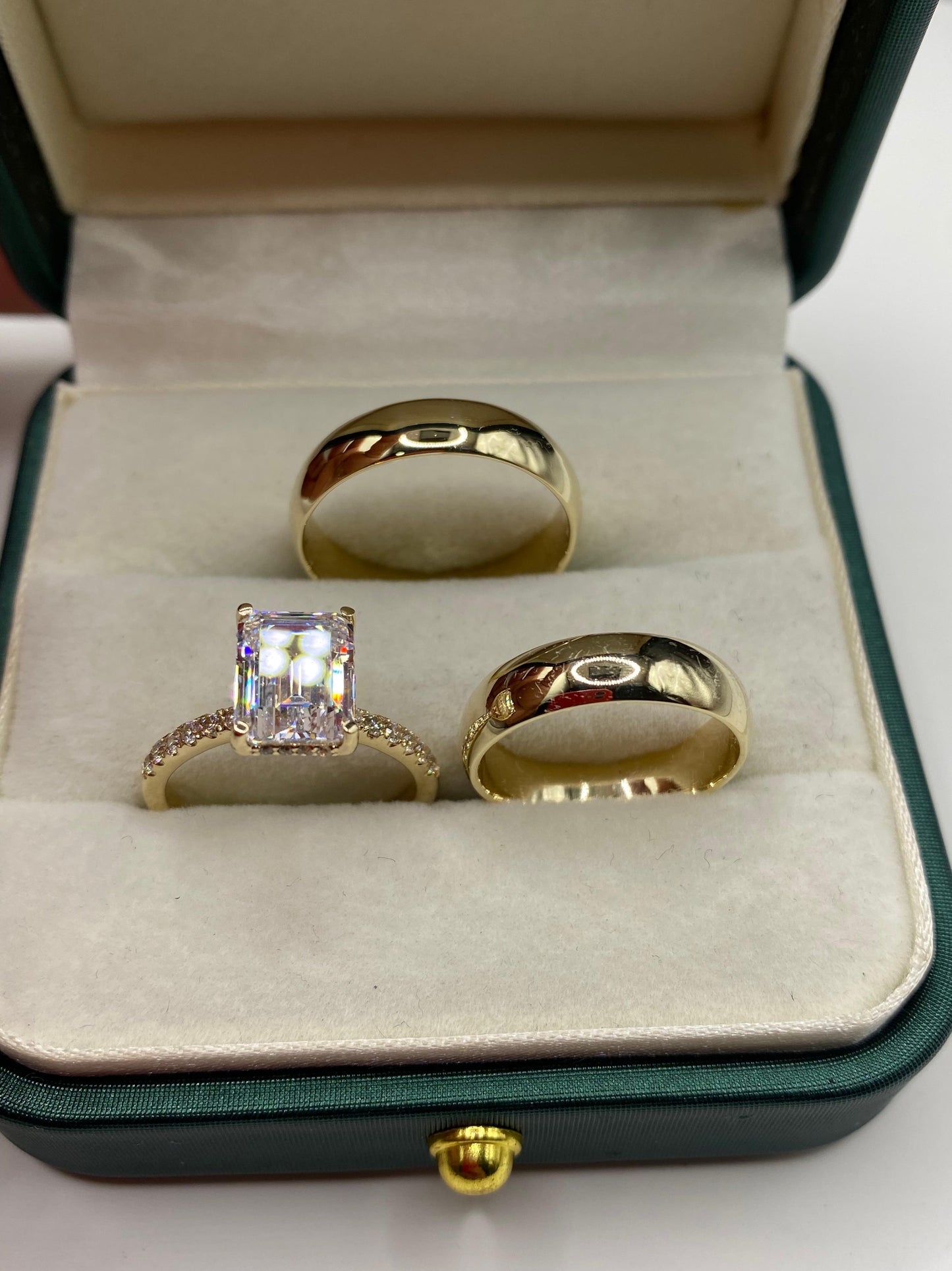 Set de Anillos de Boda en Oro Amarillo