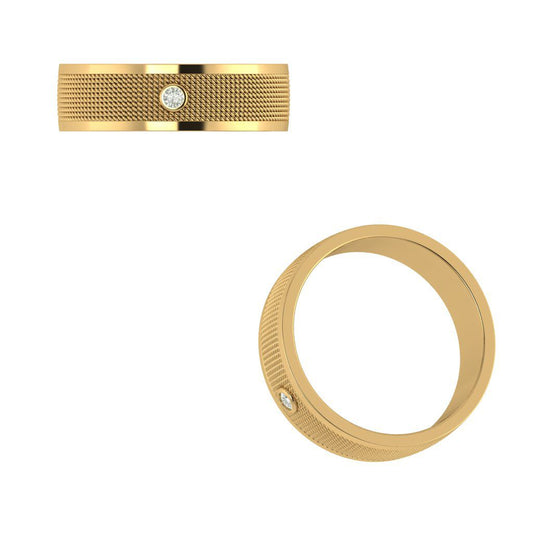 Anillo en Oro de 10 Kilates – Diseño Minimalista y Texturizado