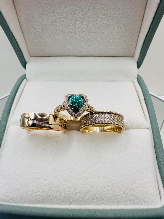 ✨ Trío de anillos en oro 10K ✨