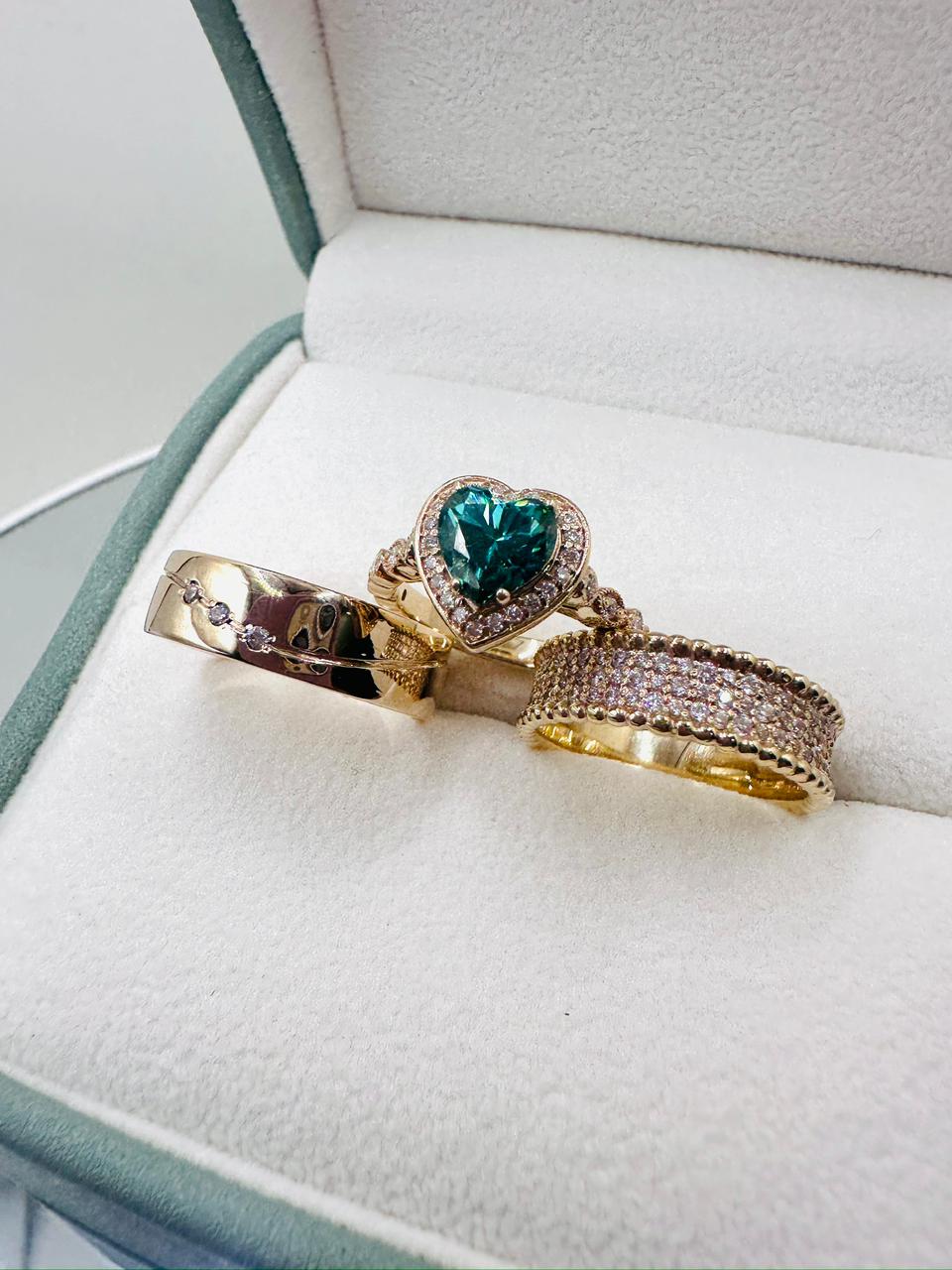 ✨ Trío de anillos en oro 10K ✨