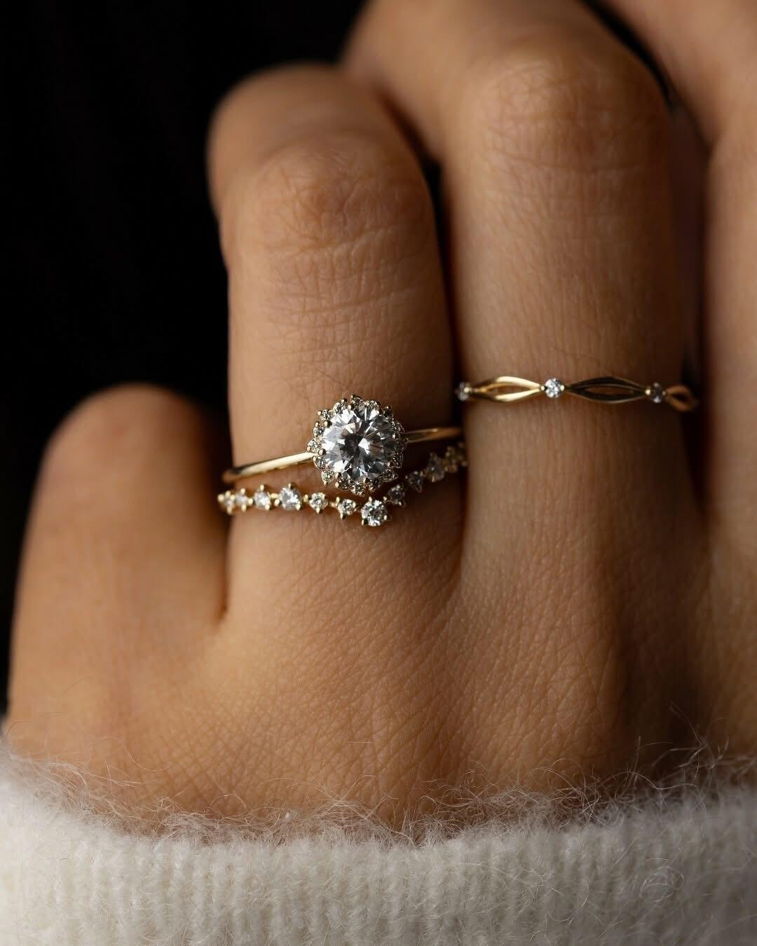 Anillos de Compromiso y  de Boda para Dama