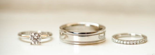 Trío de Anillos de Boda