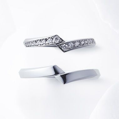 Dúo de Anillos de Boda Oro Blanco