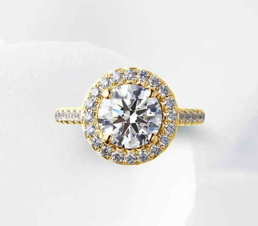 Anillo de Compromiso Estilo Halo