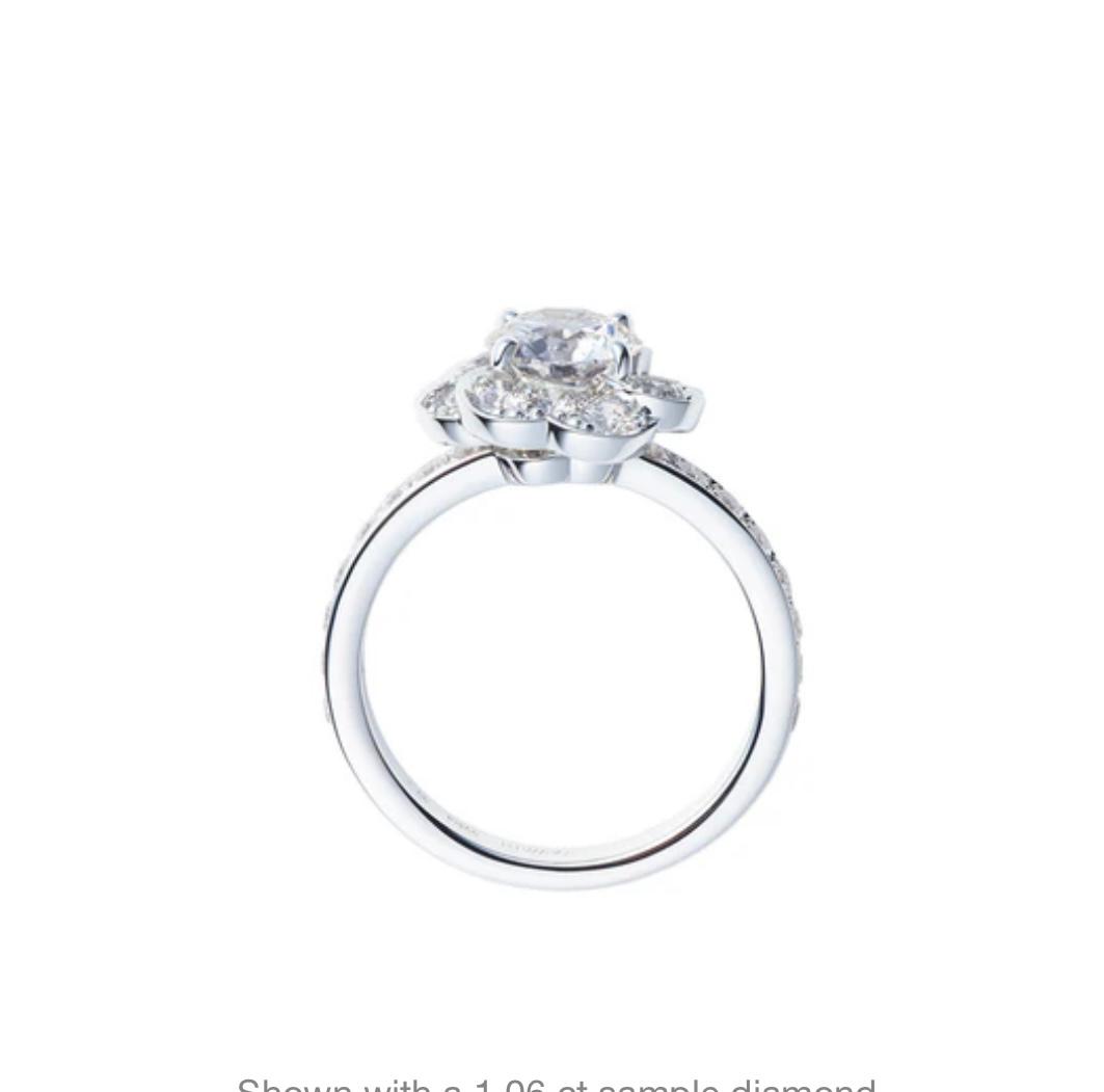 Anillo ded Compromiso con Diseño Floral