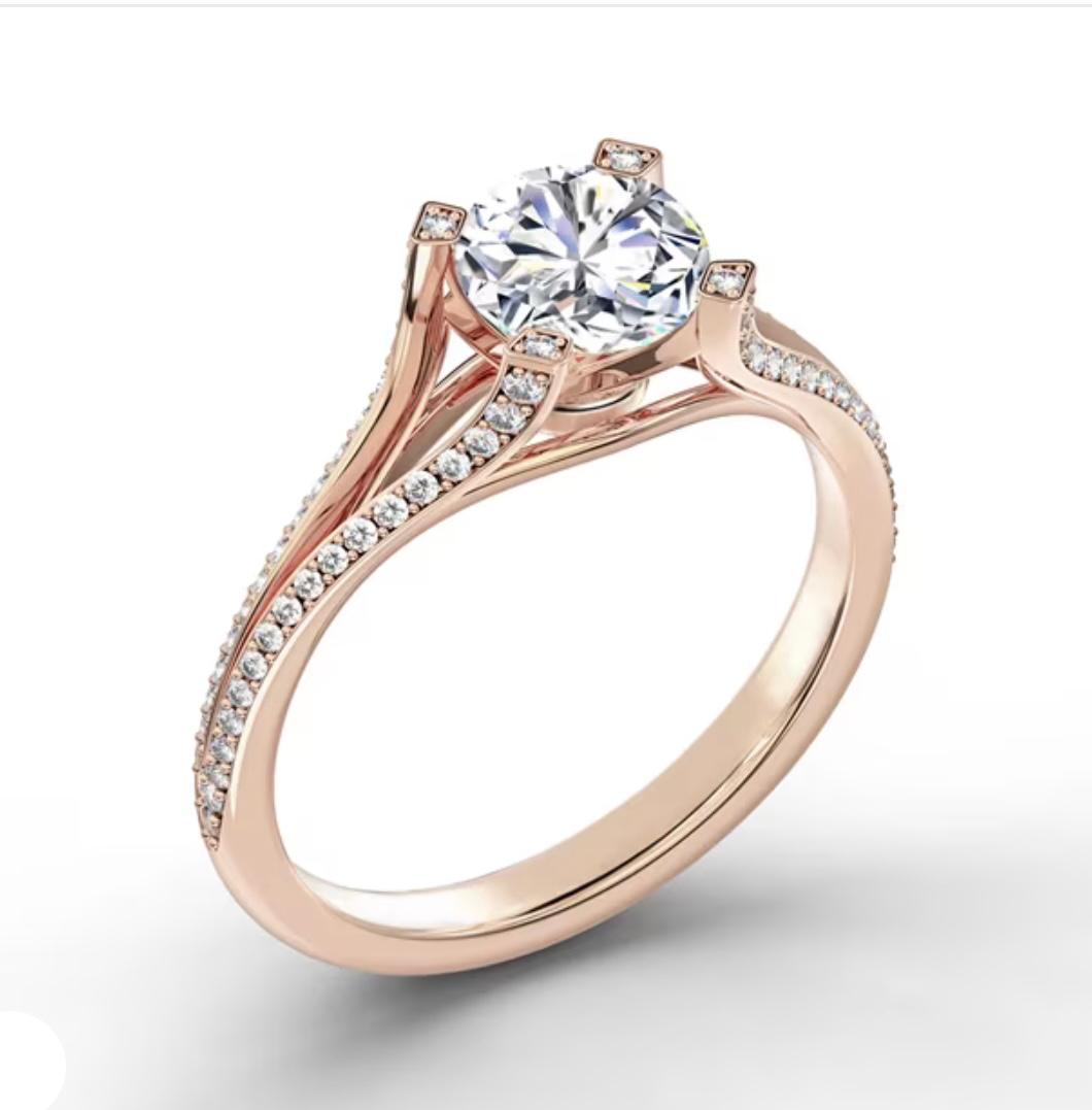 Anillo de Compromiso Estilo Clásico Atemporal