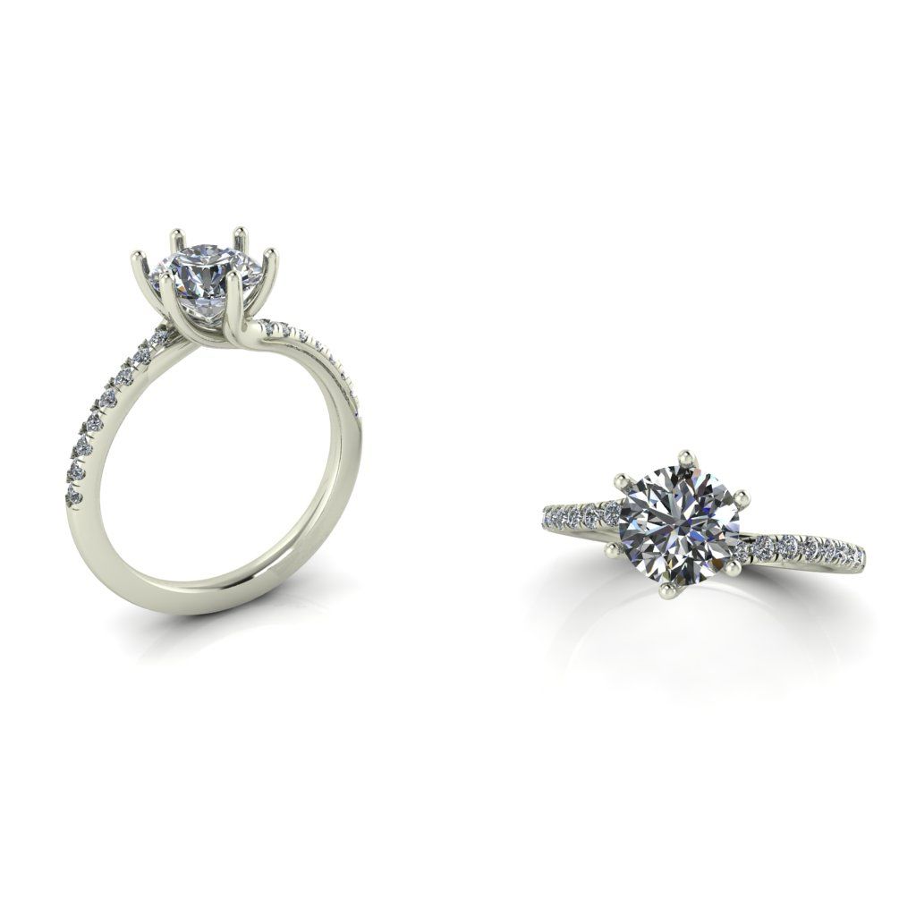 Anillo de Compromiso en Oro Blanco