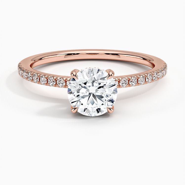 Elegante Anillo de Compromiso en Oro Rosa