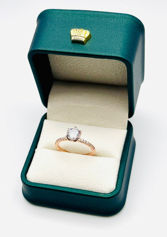 Anillo de Compromiso en Oro Rosa